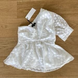 N12H - Mila Top Polka Dot in White